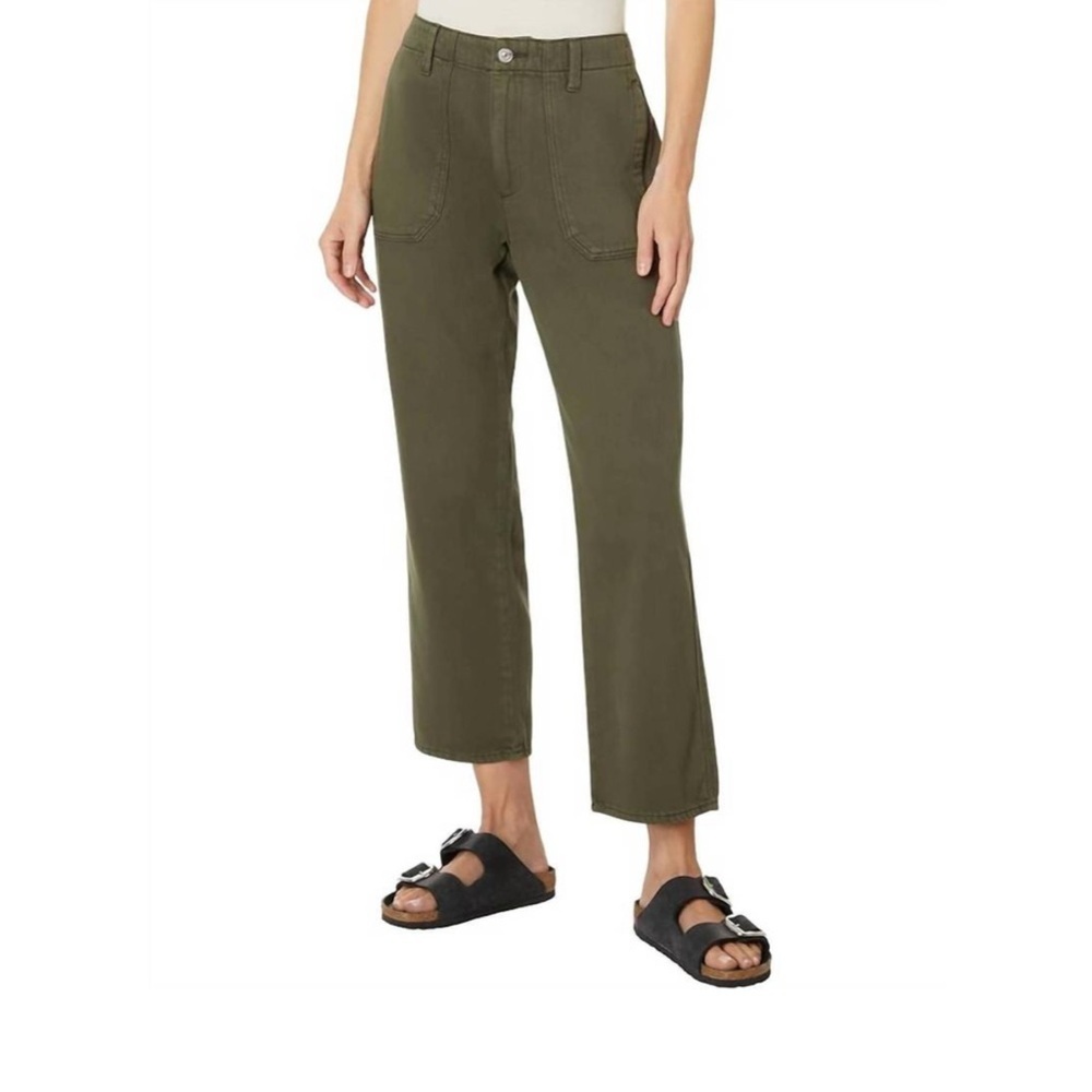 PAIGE kirby straight jeans in vintage forester green